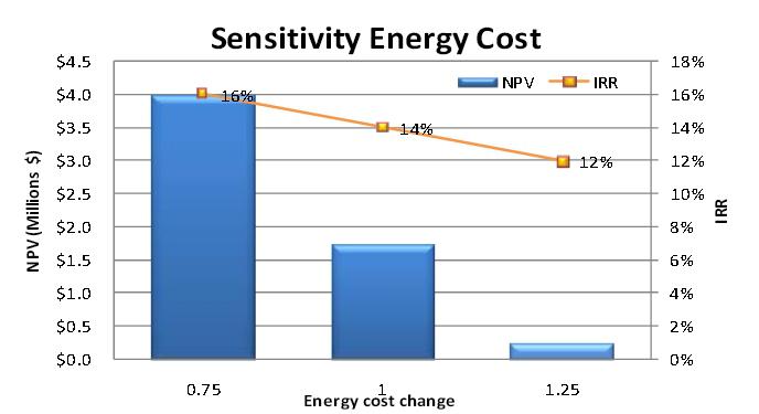 能源成本项目的敏感性